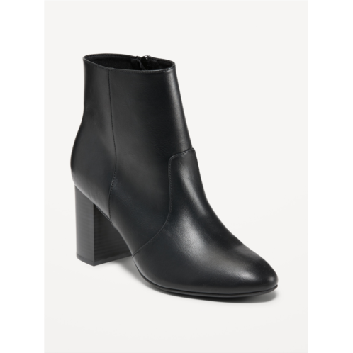 Oldnavy Faux Leather Block Heel Ankle Boots