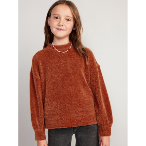 Oldnavy Textured-Chenille Mock-Neck Sweatshirt for Girls