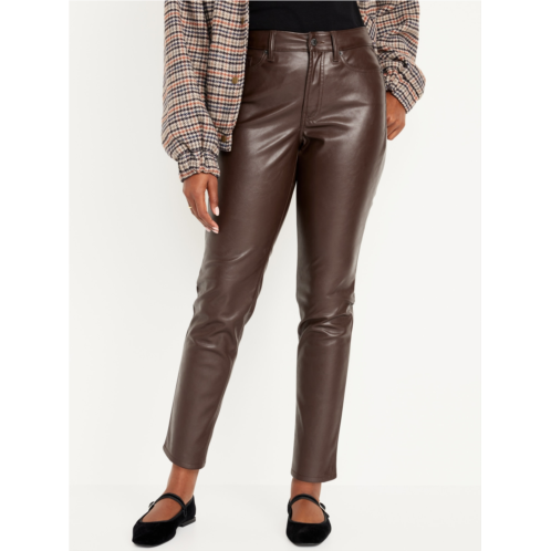 Oldnavy High-Waisted OG Straight Faux-Leather Ankle Pants
