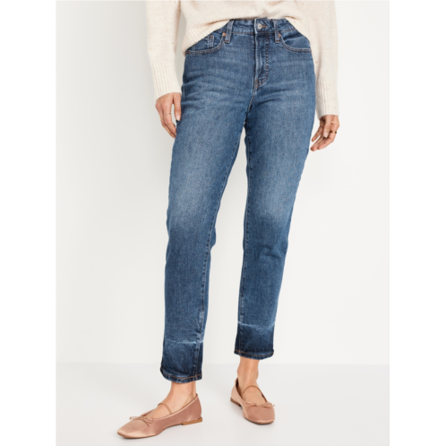 Oldnavy High-Waisted OG Straight Cotton-Hemp Blend Ankle Jeans