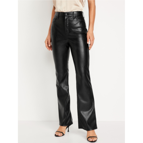 Oldnavy Higher High-Waisted Faux-Leather Flare Pants