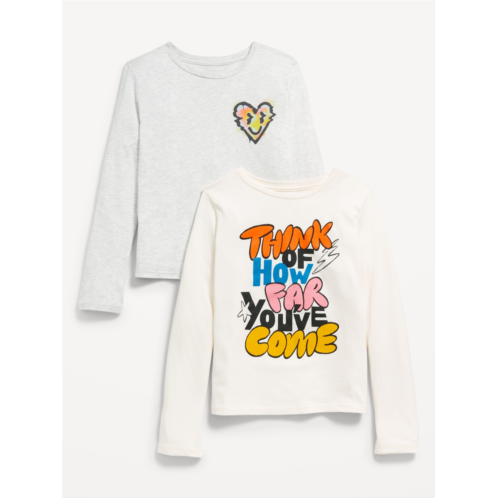 Oldnavy Long-Sleeve Graphic T-Shirt 2-Pack for Girls