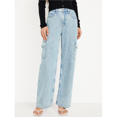 Oldnavy Extra High-Waisted Wide-Leg Cargo Jeans Hot Deal