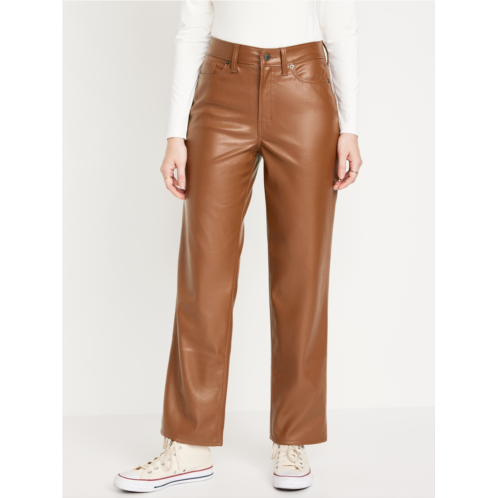 Oldnavy High-Waisted OG Loose Faux-Leather Pants