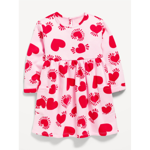 Oldnavy Printed Fit & Flare Fleece Dress for Toddler Girls