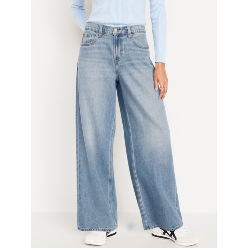 Oldnavy Mid-Rise Baggy Wide-Leg Jeans Hot Deal