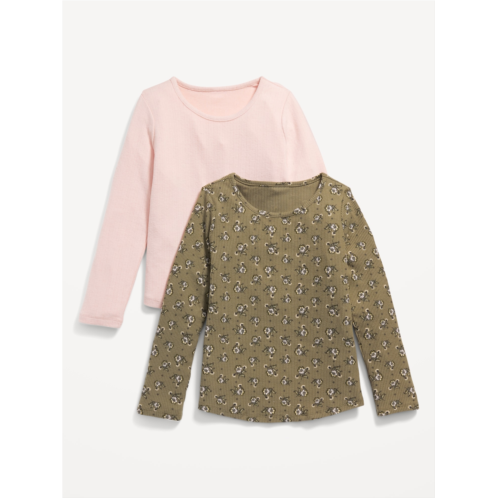 Oldnavy Cozy Long-Sleeve Rib-Knit Top 2-Pack for Girls
