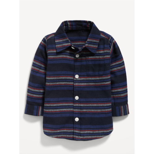 Oldnavy Long-Sleeve Striped Linen-Blend Shirt for Baby