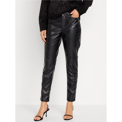 Oldnavy High-Waisted OG Straight Faux-Leather Ankle Pants