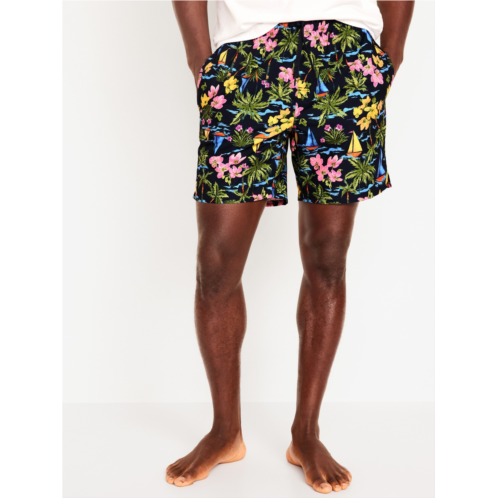 Oldnavy Printed Swim Trunks -- 7-inch inseam