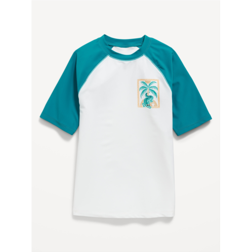 Oldnavy Short Raglan-Sleeve Rashguard Swim Top for Boys