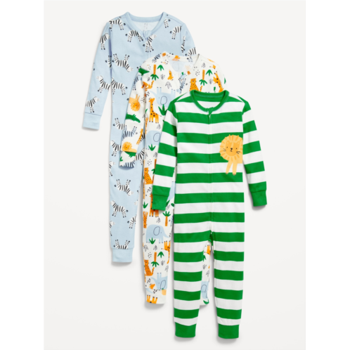Oldnavy Unisex Snug-Fit Printed Pajama One-Piece 3-Pack for Toddler & Baby