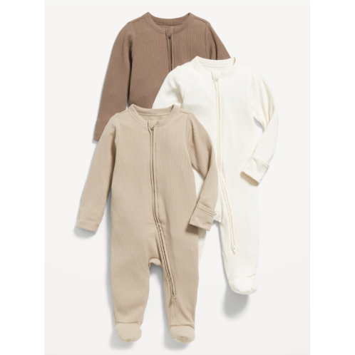 Oldnavy Unisex 2-Way-Zip Sleep & Play Footed One-Piece 3-Pack for Baby Hot Deal