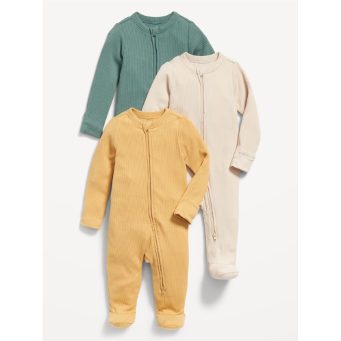 Oldnavy Unisex 2-Way-Zip Sleep & Play Footed One-Piece 3-Pack for Baby
