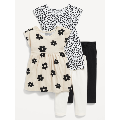 Oldnavy Short-Sleeve Dress & Leggings Set for Baby Hot Deal
