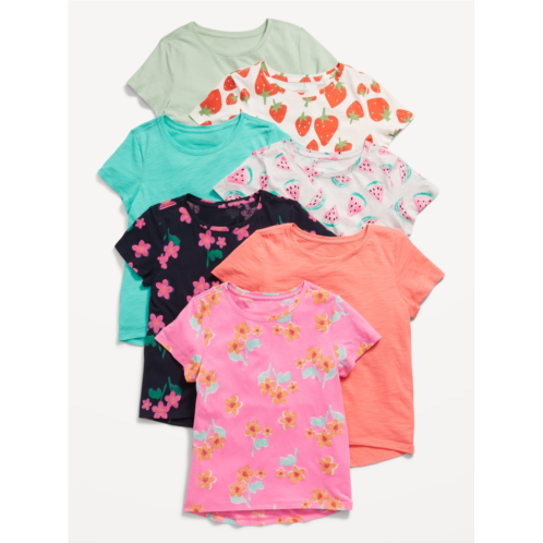 Oldnavy Softest Short-Sleeve T-Shirt 7-Pack for Girls Hot Deal