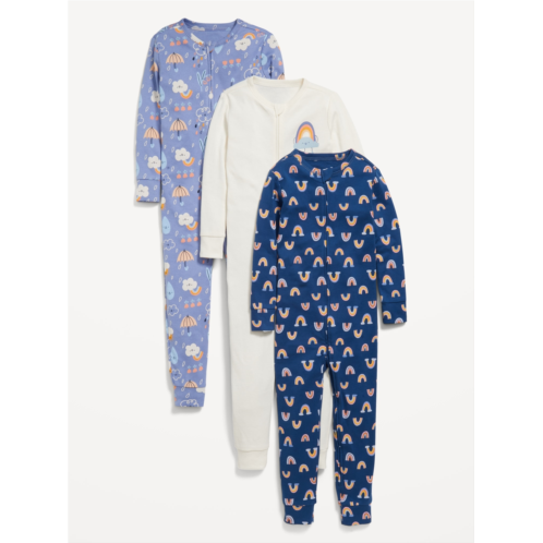 Oldnavy Unisex Snug-Fit Printed Pajama One-Piece 3-Pack for Toddler & Baby Hot Deal