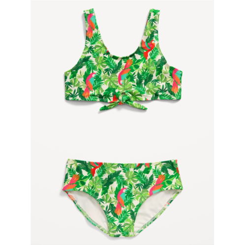 Oldnavy Printed Tie-Front Bikini Swim Set for Girls