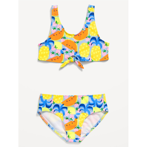 Oldnavy Printed Tie-Front Bikini Swim Set for Girls