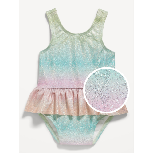 Oldnavy Printed Ruffled One-Piece Swimsuit for Baby