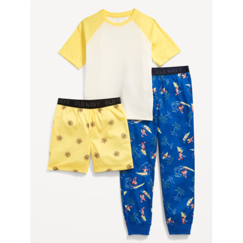 Oldnavy 3-Piece Printed Pajama Jogger Pants Set for Boys