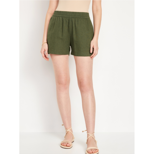 Oldnavy High-Waisted Linen-Blend Pull-On Shorts -- 3.5-inch inseam