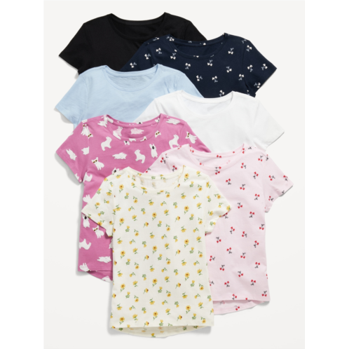 Oldnavy Softest Short-Sleeve T-Shirt 7-Pack for Girls Hot Deal