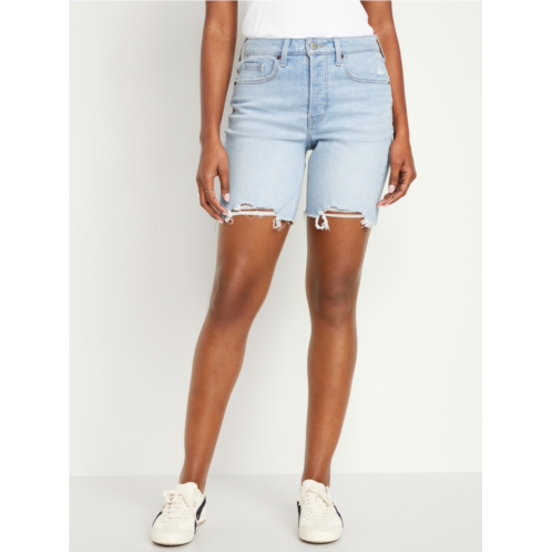Oldnavy High-Waisted OG Button-Fly Jean Shorts -- 7-inch inseam Hot Deal