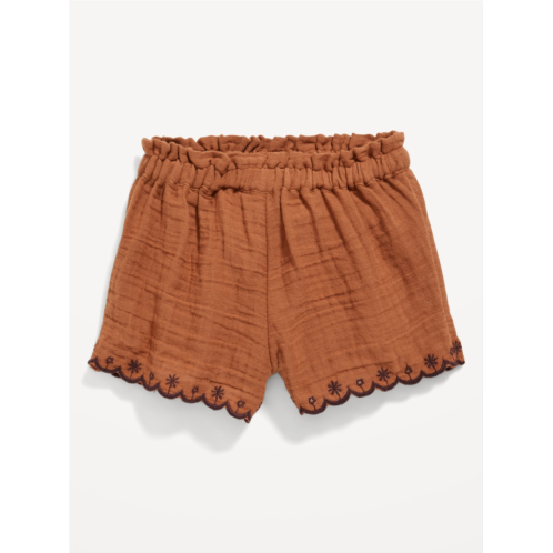 Oldnavy Double-Weave Scallop-Trim Shorts for Baby