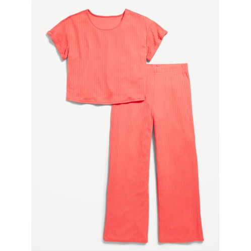 Oldnavy Rib-Knit Pajama Set for Girls