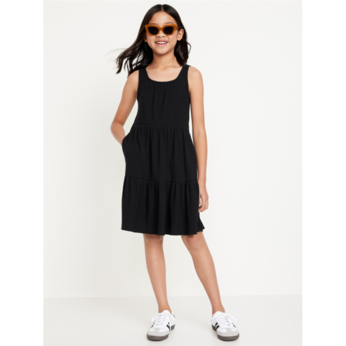 Oldnavy Sleeveless Rib-Knit Tiered Dress for Girls