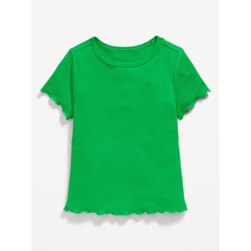Oldnavy Short-Sleeve Lettuce-Edge T-Shirt for Toddler Girls Hot Deal