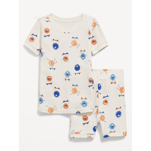 Oldnavy Unisex Snug-Fit Printed Pajama Shorts Set for Toddler & Baby