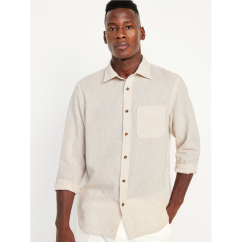 Oldnavy Classic Fit Everyday Linen-Blend Shirt Hot Deal