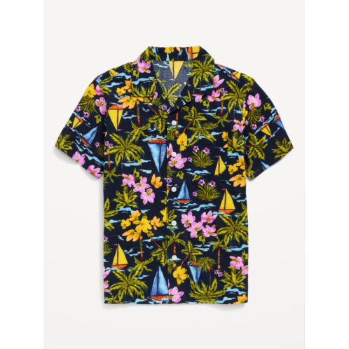 Oldnavy Short-Sleeve Printed Camp Shirt for Boys Hot Deal