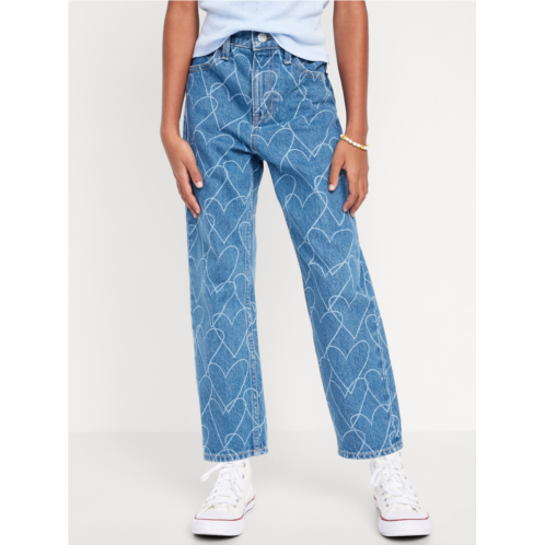 Oldnavy High-Waisted Slouchy Straight Non-Stretch Jeans for Girls