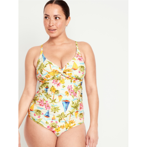 Oldnavy Maternity Printed Twist-Front Nursing Swimsuit Hot Deal