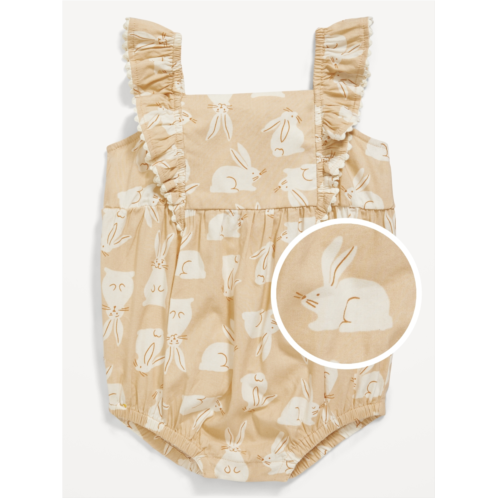 Oldnavy Printed Ruffle-Trim One-Piece Romper for Baby