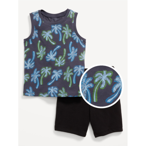 Oldnavy Printed Tank Top and Shorts Set for Toddler Boys