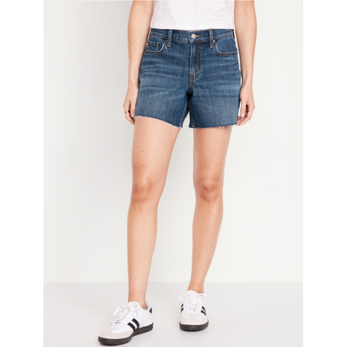 Oldnavy Mid-Rise Boyfriend Cut-Off Jean Shorts -- 5-inch inseam
