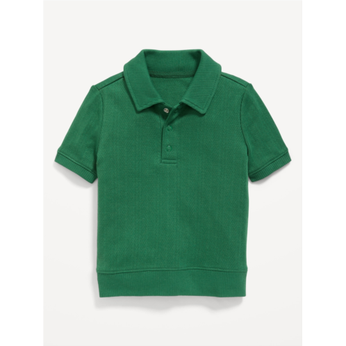 Oldnavy Snap-Button Pointelle-Knit Polo Shirt for Toddler Boys Hot Deal