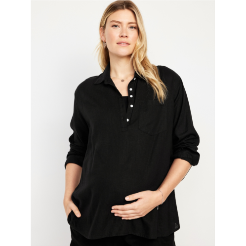 Oldnavy Maternity Boyfriend Popover Shirt Hot Deal
