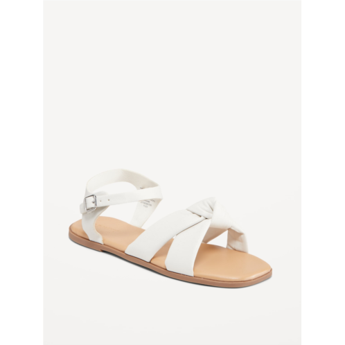 Oldnavy Faux-Leather Knotted Strap Sandals for Girls Hot Deal