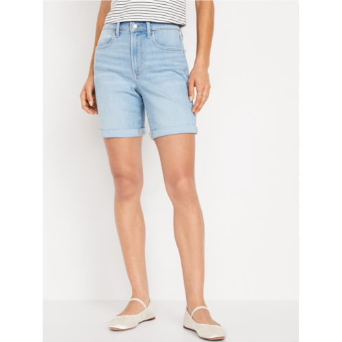 Oldnavy High-Waisted Wow Jean Shorts -- 7-inch inseam