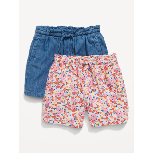 Oldnavy Linen-Blend Pull-On Shorts 2-Pack for Toddler Girls