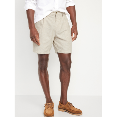 Oldnavy Slim Linen-Blend Chino Shorts -- 7-inch inseam
