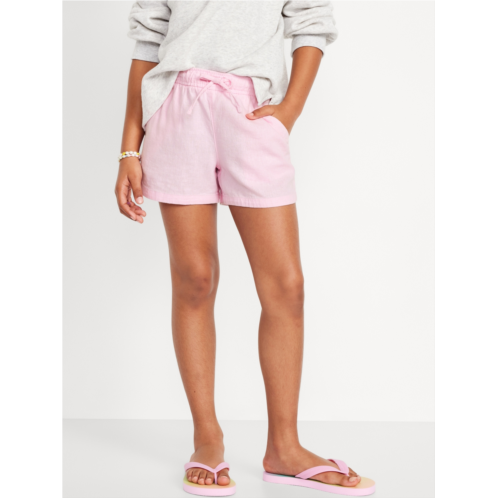 Oldnavy Linen-Blend Drawstring Shorts for Girls