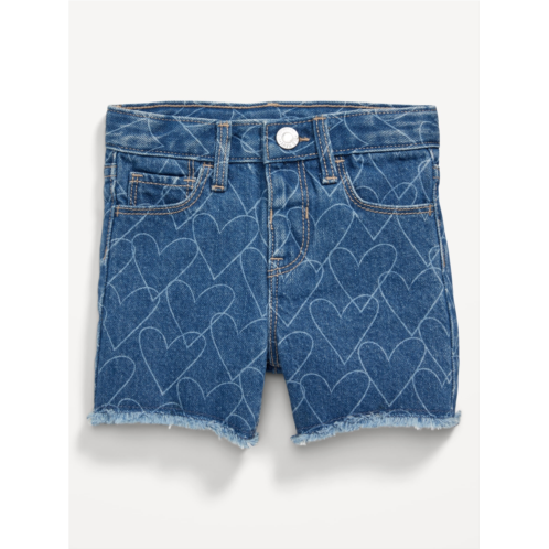 Oldnavy High-Waisted Frayed-Hem Jean Shorts for Toddler Girls