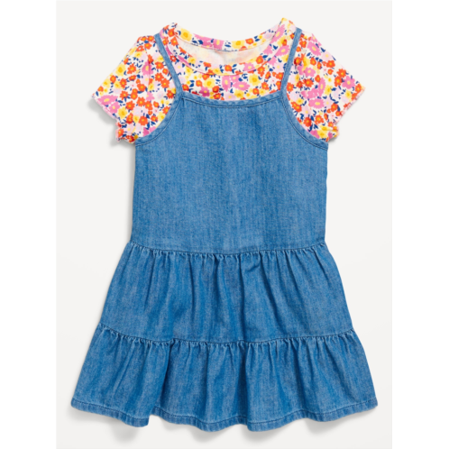 Oldnavy Tiered Cami Dress and T-Shirt Set for Toddler Girls