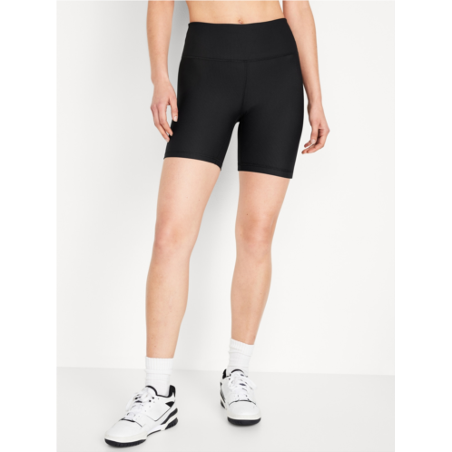 Oldnavy High-Waisted PowerSoft Ribbed Biker Shorts -- 6-inch inseam Hot Deal